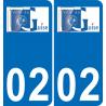 64 Pau logo autocollant plaque immatriculation auto ville sticker