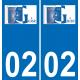 64 Pau logo autocollant plaque immatriculation auto ville sticker