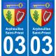 03 Arpheuilles-Saint-Priest-aufkleber plakette ez stadt