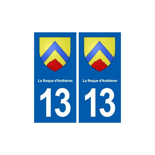 13 La Roque-d'Anthéron blason ville autocollant plaque sticker