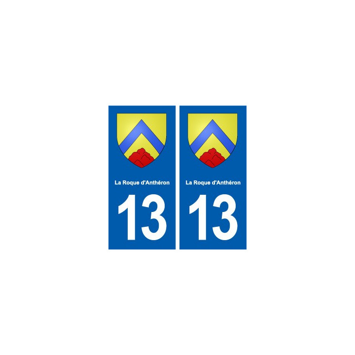 13 La Roque-d'Anthéron blason ville autocollant plaque sticker