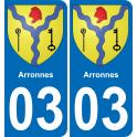 03 Arronnes-aufkleber plakette ez stadt