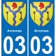 03 Arronnes-aufkleber plakette ez stadt