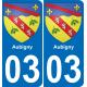 03 Aubigny-aufkleber plakette ez stadt