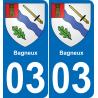 64 Pau autocollant sticker plaque immatriculation auto ville