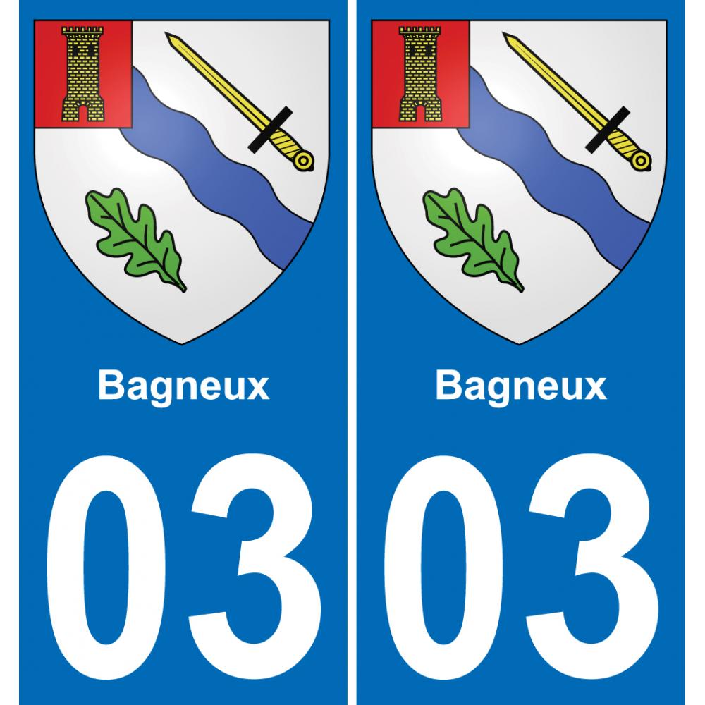 03 Bagneux placa etiqueta de registro de la ciudad