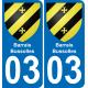 03 Barrais-Bussolles sticker plate registration city