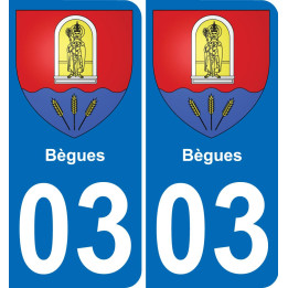 03 Bègues sticker plate registration city