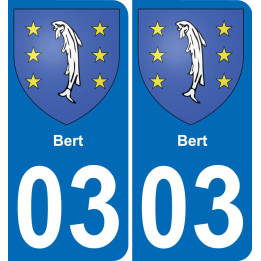 03 Bert placa etiqueta de registro de la ciudad