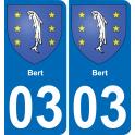 64 Pau autocollant sticker plaque immatriculation auto ville