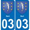 03 Bert placa etiqueta de registro de la ciudad