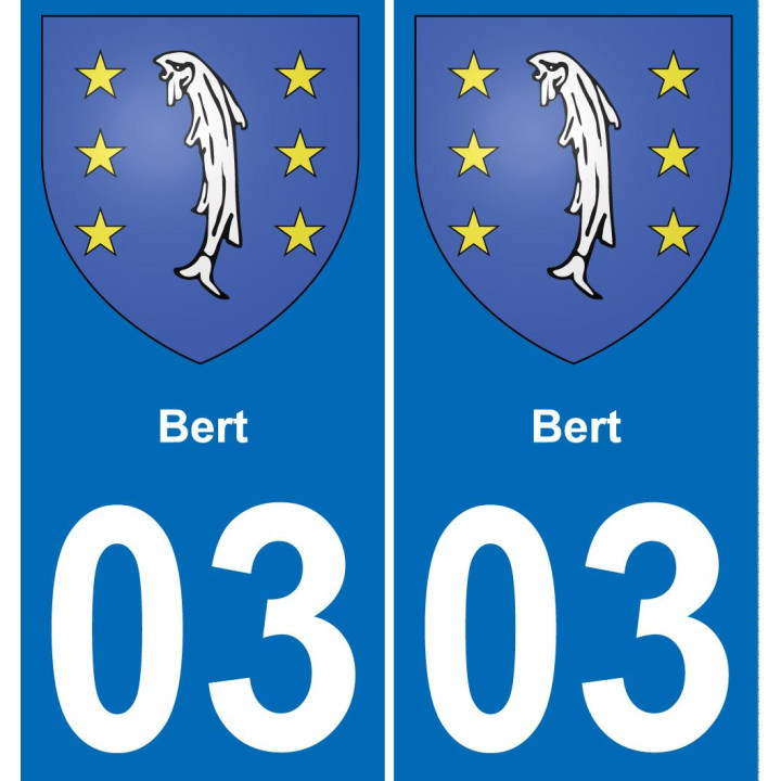 03 Bert placa etiqueta de registro de la ciudad