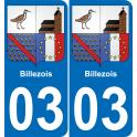 64 Pau autocollant sticker plaque immatriculation auto ville