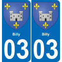 03 Billy-aufkleber plakette ez stadt