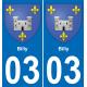 64 Pau autocollant sticker plaque immatriculation auto ville