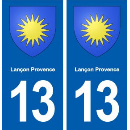 13 Lançon-Provencen blason ville autocollant plaque sticker