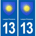 13 Lançon-Provencen blason ville autocollant plaque sticker