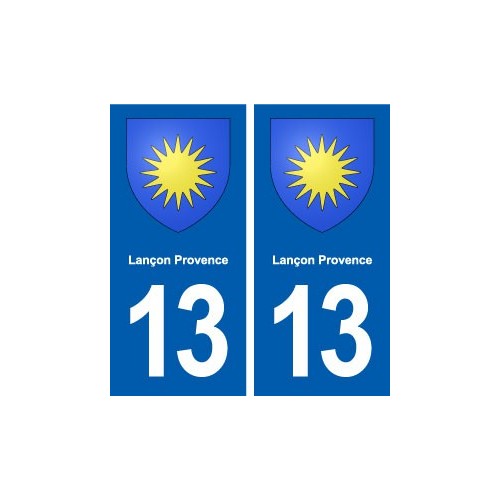13 Lançon-Provencen blason ville autocollant plaque sticker