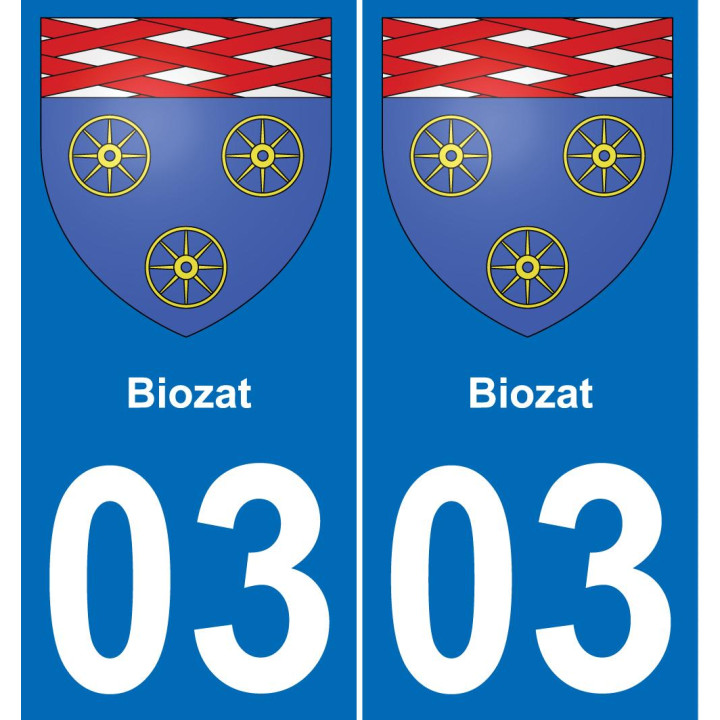 03 Biozat placa etiqueta de registro de la ciudad