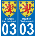 03 Bourbon-l'Archambault sticker plate registration city