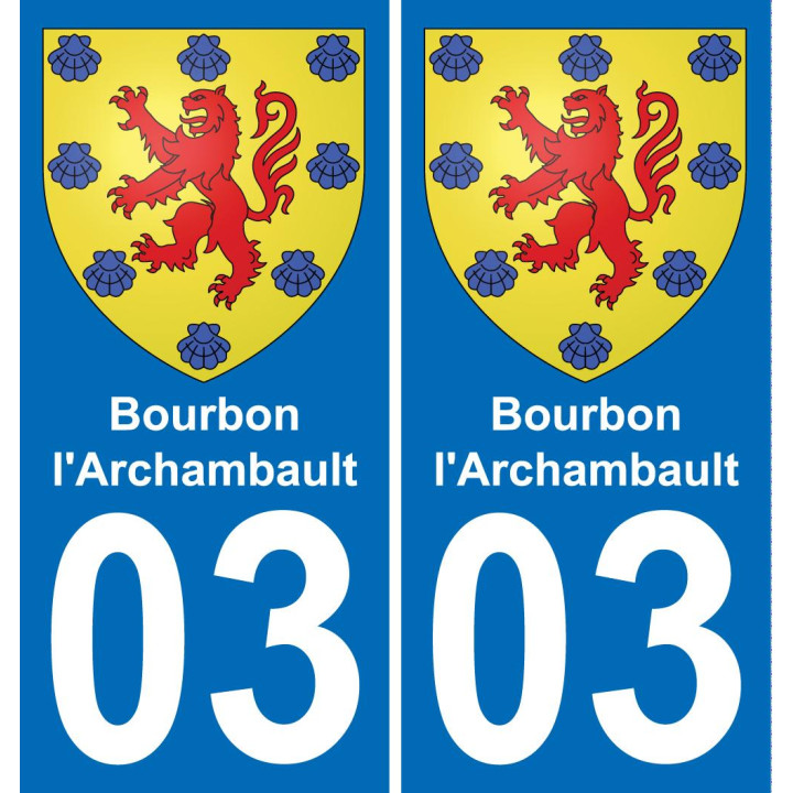 03 Bourbon-l'Archambault sticker plate registration city