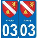 03 Créchy-aufkleber plakette ez stadt