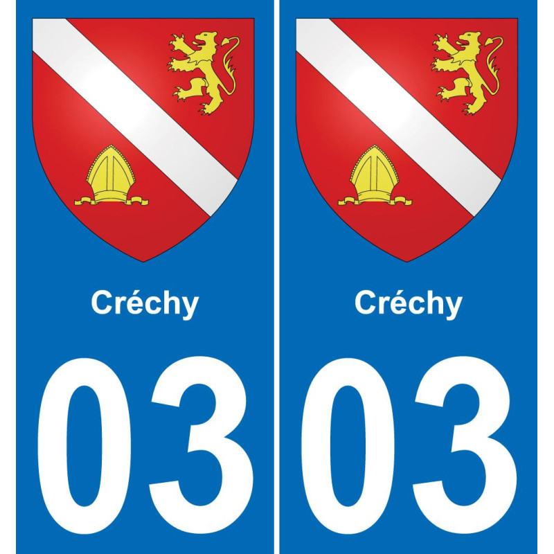 03 Créchy adesivo piastra di registrazione city
