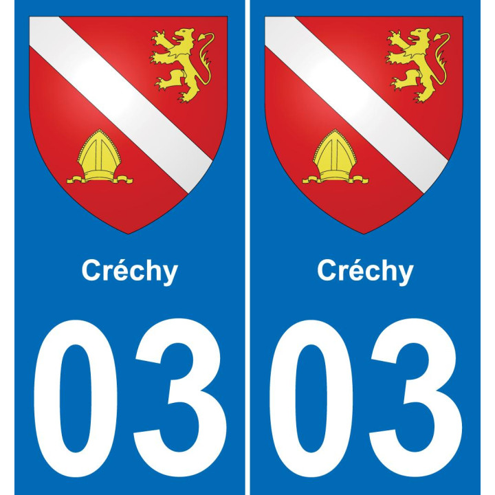 03 Créchy-aufkleber plakette ez stadt