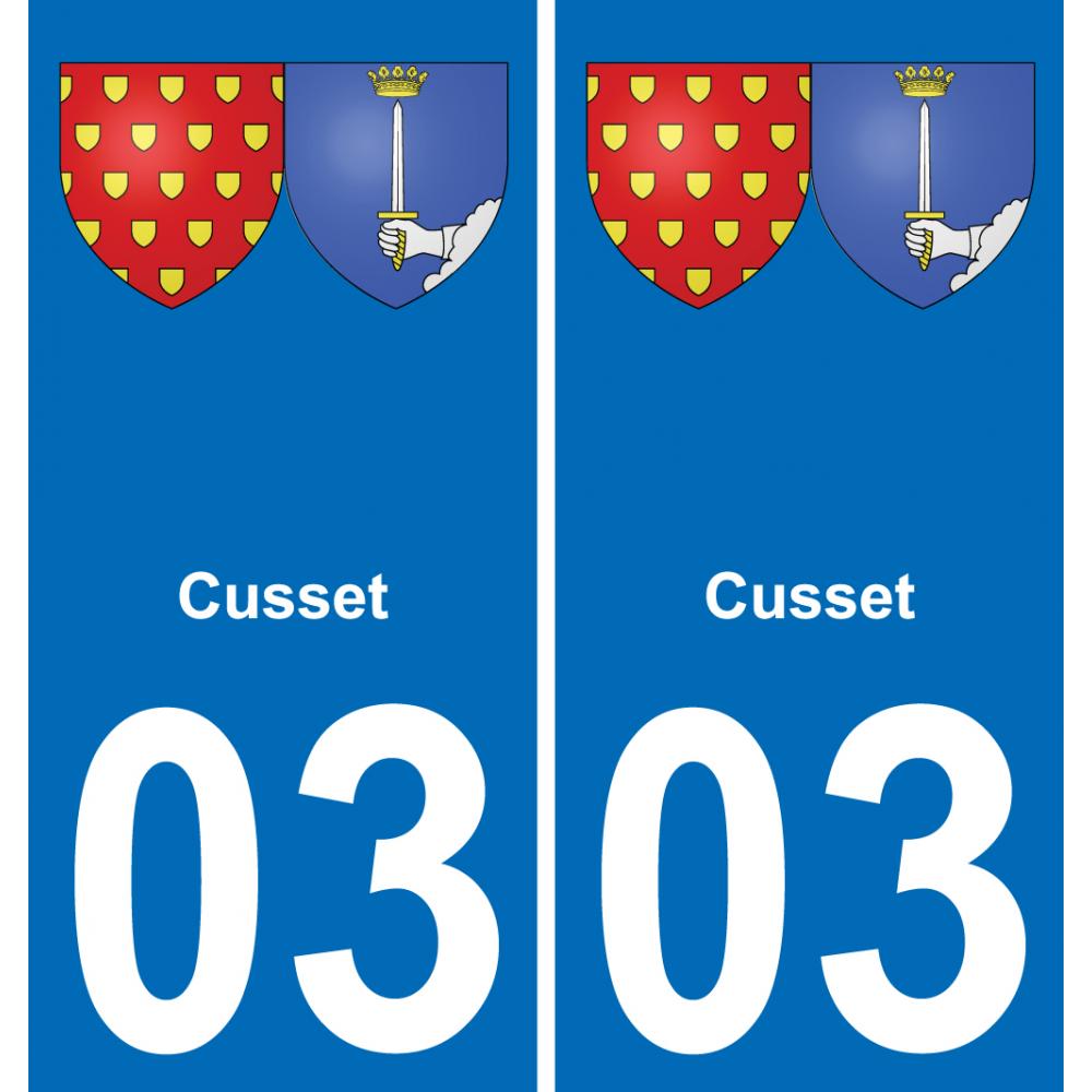 03 Cusset sticker plate registration city