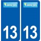 13 Lançon-Provencen logo ville autocollant plaque sticker