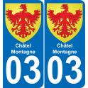 03 Châtel-Montagne-aufkleber plakette ez stadt
