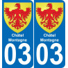 03 Châtel-Montagne adesivo piastra di registrazione city