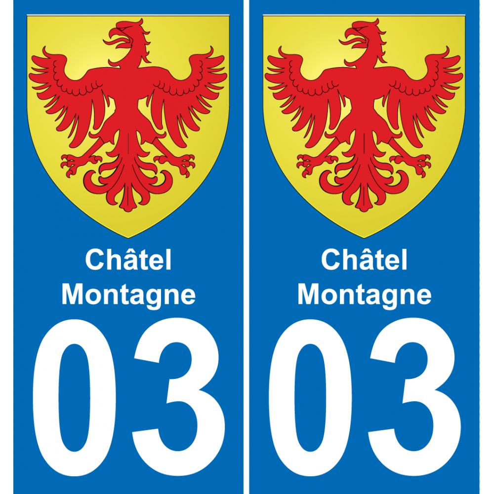 03 Châtel-Montagne sticker plate registration city
