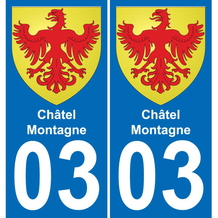 03 Châtel-Montagne sticker plate registration city