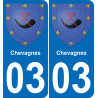 03 Chevagnes-aufkleber plakette ez stadt