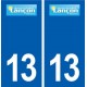 13 Lançon-Provencen logo ville autocollant plaque sticker