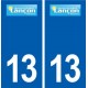 13 Lançon-Provencen logo ville autocollant plaque sticker