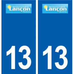 13 Lançon-Provencen logo ville autocollant plaque sticker