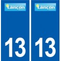 13 Lançon-Provencen logo ville autocollant plaque sticker