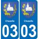64 Pau autocollant sticker plaque immatriculation auto ville