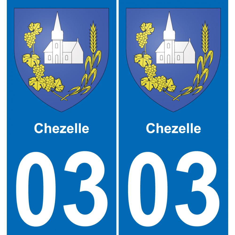 03 Chezelle sticker plate registration city