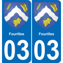 03 Fourilles sticker plate registration city