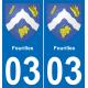 64 Pau autocollant sticker plaque immatriculation auto ville