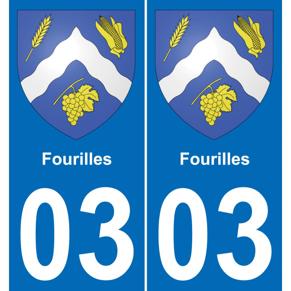 03 Fourilles placa etiqueta de registro de la ciudad