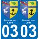 03 Gannay-sur-Loire sticker plate registration city