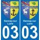 03 Gannay-sur-Loire placa etiqueta de registro de la ciudad