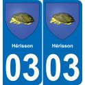 03 Hérisson-aufkleber plakette ez stadt