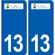 13 Le Puy-Sainte-Réparade logo ville autocollant plaque sticker
