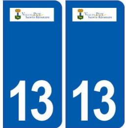 13 Le Puy-Sainte-Réparade logo ville autocollant plaque sticker