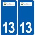 13 Le Puy-Sainte-Réparade logo ville autocollant plaque sticker